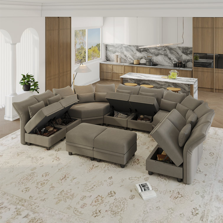 Modular reclining sectional sofa hot sale